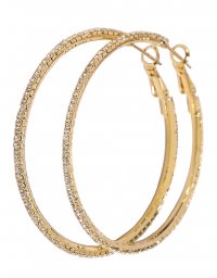 Серьги-кольца с кристаллами Kana 8 cm g